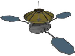 Deep Space Probe 3D Model