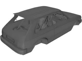 Toyota Starlet KP61 Rally Body 3D Model