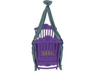 Baby Cradle 3D Model