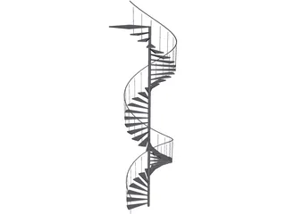 Spiral Stairs 3D Model