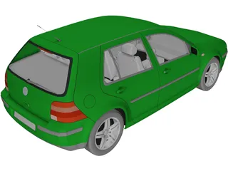Volkswagen Golf IV (5 doors) 3D Model