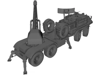 M85 6X6 Self Propelled Cannon 3D Model