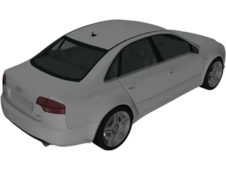 Audi A4 Saloon (2007) 3D Model