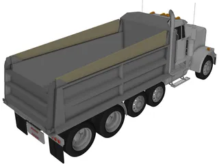 Western Star 5-axles Dump Truck 3D Model