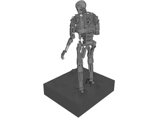 T800 Endoskeleton 3D Model