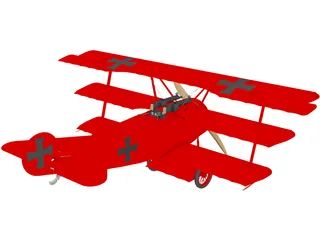 Fokker Dr.1 3D Model