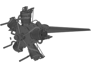 Motor Radial Engine 3D Model