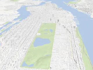 New York City Map Manhattan 3D Model