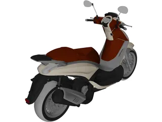 Piaggio Beverly Tourer 200cc Scooter 3D Model