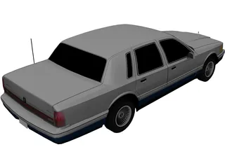 Lincoln Towncar (1991) 3D Model