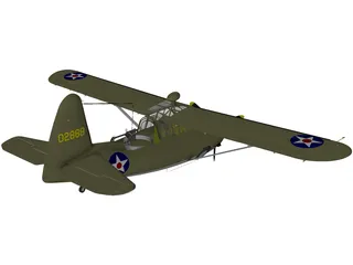 Curtiss O-52 Owl 3D Model