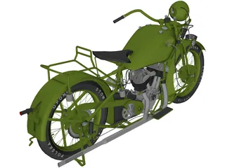 Sokol 1000 Motorbike 3D Model