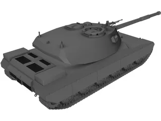 T-102 Russian Heavy Tank 3D Model