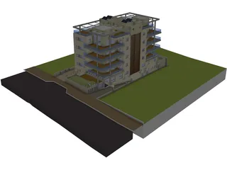 Apartment Building 3D Model