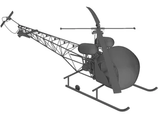 Bell 47 3D Model