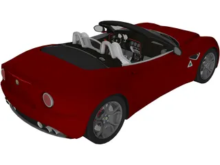 Alfa Romeo 8C Spyder 3D Model