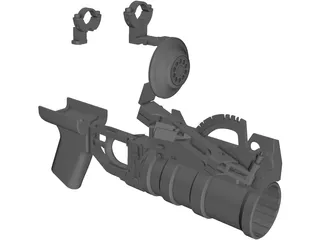 Airsoft GP-30 Grenade Launcher 3D Model