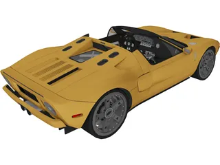 Ford GTX1 Roadster (2005) 3D Model