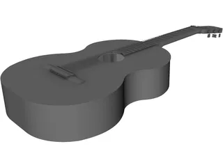 Acoustic Guitar 3D Model