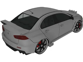 Mitsubishi Lancer Evo X [Tuned] 3D Model