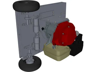 Robot Mower Cutter Grass 3D Model