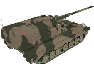 Panzer Haubitze 2000 3D Model