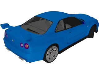 Nissan Skyline GT-R 3D Model