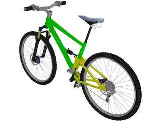 Mountain Bike Full Suspension 3D Model