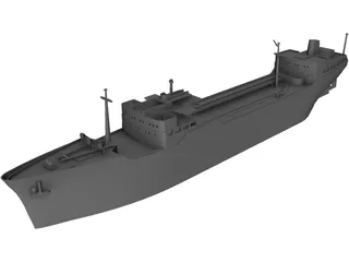 Tanker Ship 3D Model