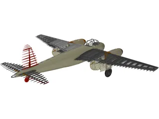 de Havilland Mosquito RC Plane 3D Model