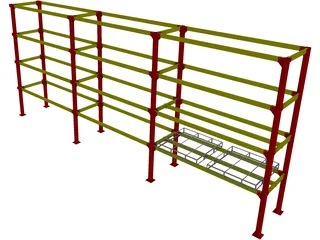 Pallet Rack Heavy Duty 3D Model