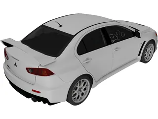 Mitsubishi Lancer Evolution X (2008) 3D Model