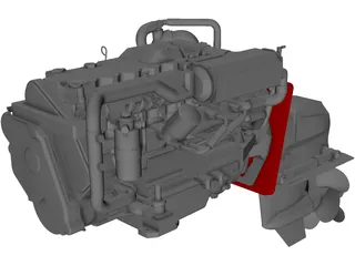 Yanmar Diesel Engine 3D Model