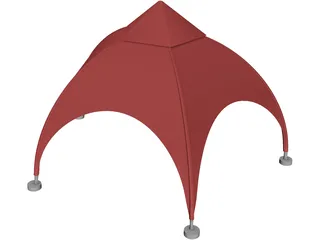 Tent 5 Legs 3D Model