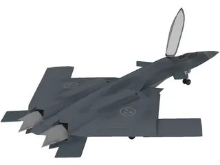 JAS-41 Vampyren Unofficial Concept 3D Model
