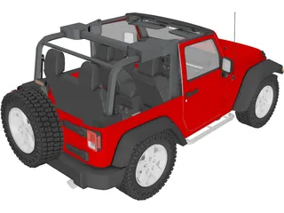 Jeep Wrangler Rubicon (2007) 3D Model