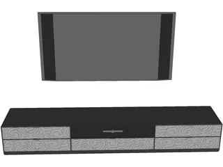 TV Wall 3D Model