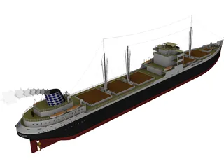 MS Munchen Cargo Ship 3D Model