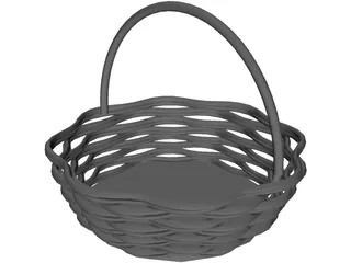 Basket with Handle 3D Model