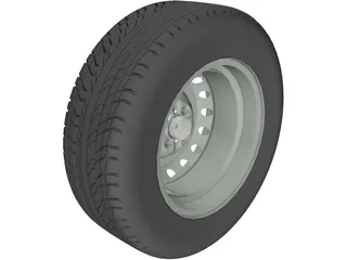 Wheel VAZ 2106 3D Model