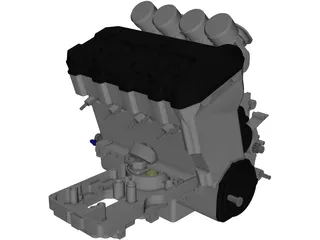 Kawasaki Engine and Sump 3D Model