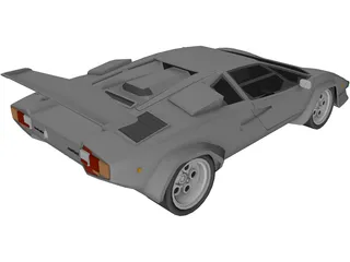 Lamborghini Countach LP500 3D Model