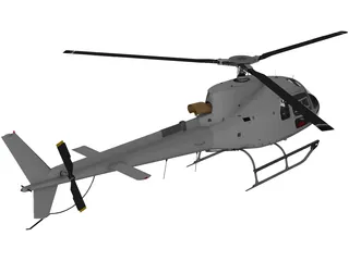 Eurocopter AS-350 3D Model