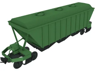 Railway Train Wagon 3D Model