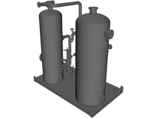 Vent Scrubber Skid 3D Model