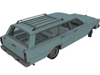 Ford Country Squire (1966) 3D Model