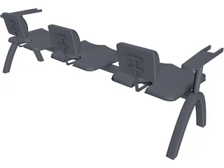 Hospital Bench 3D Model