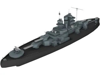 USS Nevada (BB-36) 3D Model