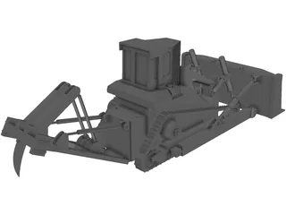 D8 Bulldozer 3D Model