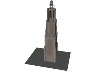 Onze Lieve Tower 3D Model